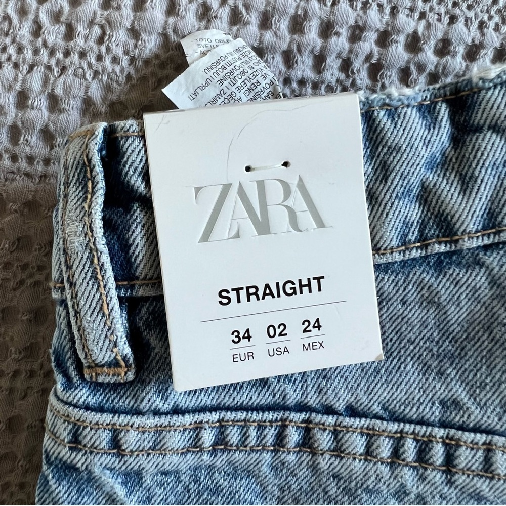 Zara High Rise Straight Jeans - Picture 3 of 8
